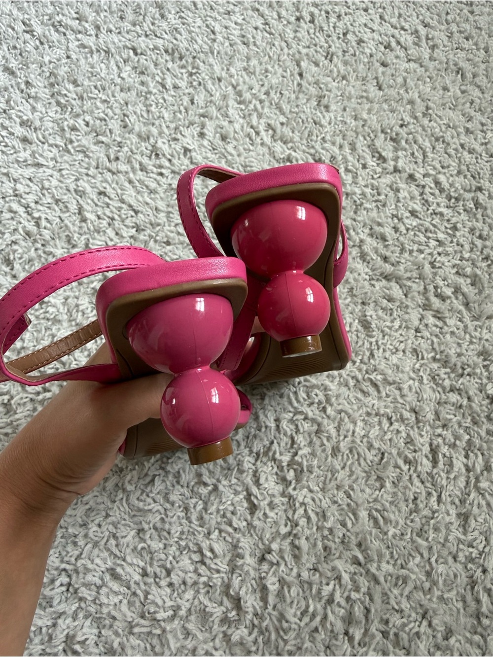Di Valentini Hot Pink Ball-Heel Sandals Sz 38 - Picture 8 of 10